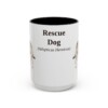 15oz-rescue-dog-mug-latin-black-front 15oz Rescue Dog Latin Mug, Black, front view