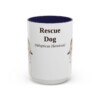 15oz-rescue-dog-mug-latin-navy 15oz Rescue Dog Latin Mug, Navy, front view