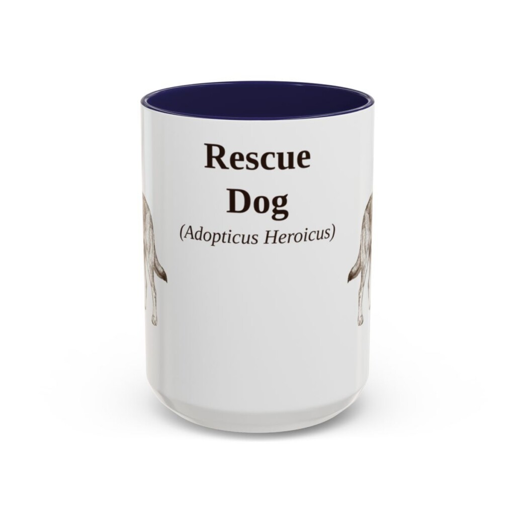 15oz-rescue-dog-mug-latin-navy 15oz Rescue Dog Latin Mug, Navy, front view
