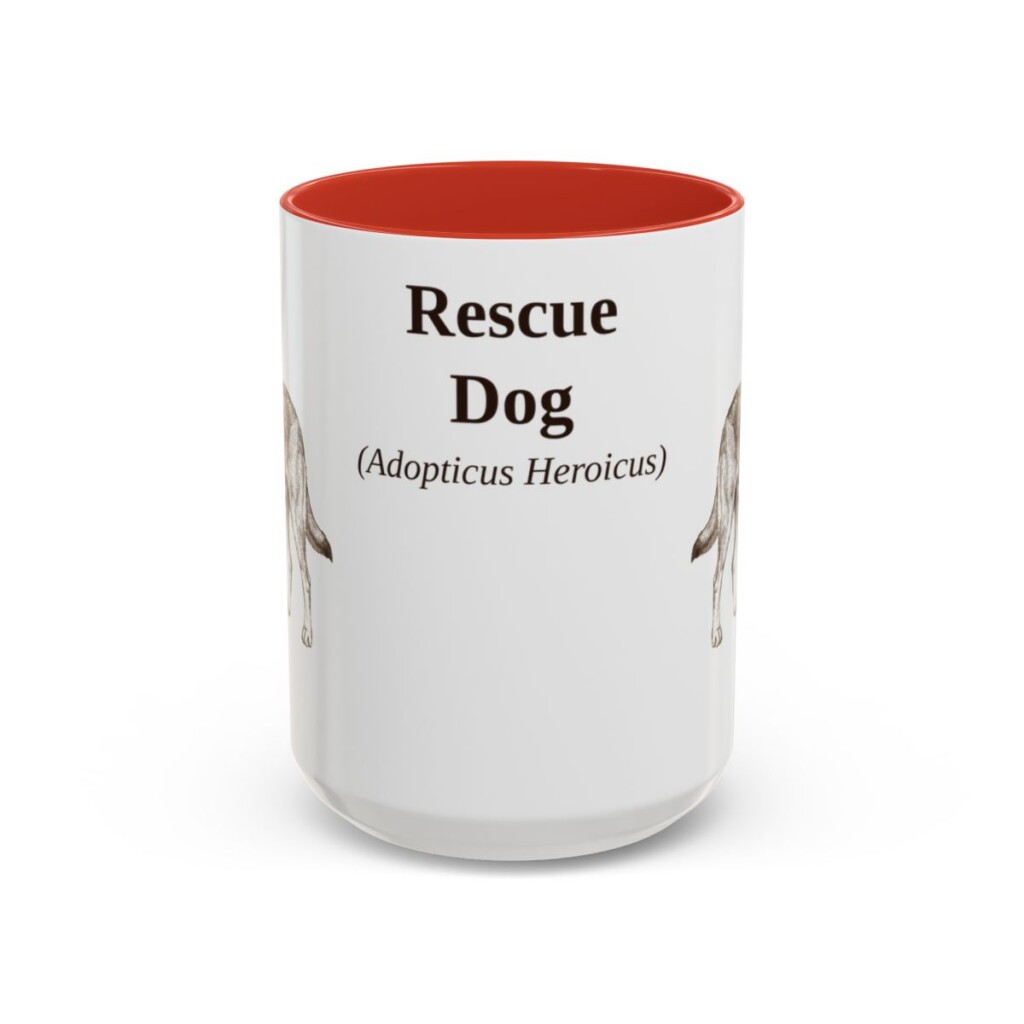 15oz-rescue-dog-mug-latin-red 15oz Rescue Dog Latin Mug, Red, front view