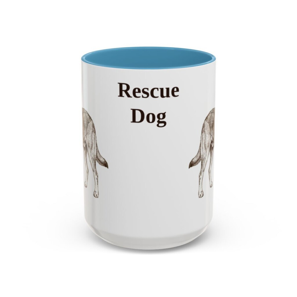 15oz-rescue-dog-mug-light-blue 15oz Rescue Dog Mug, Light Blue, front view