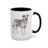 15oz Rescue Dog Dog Mom Mug, Black, right side view