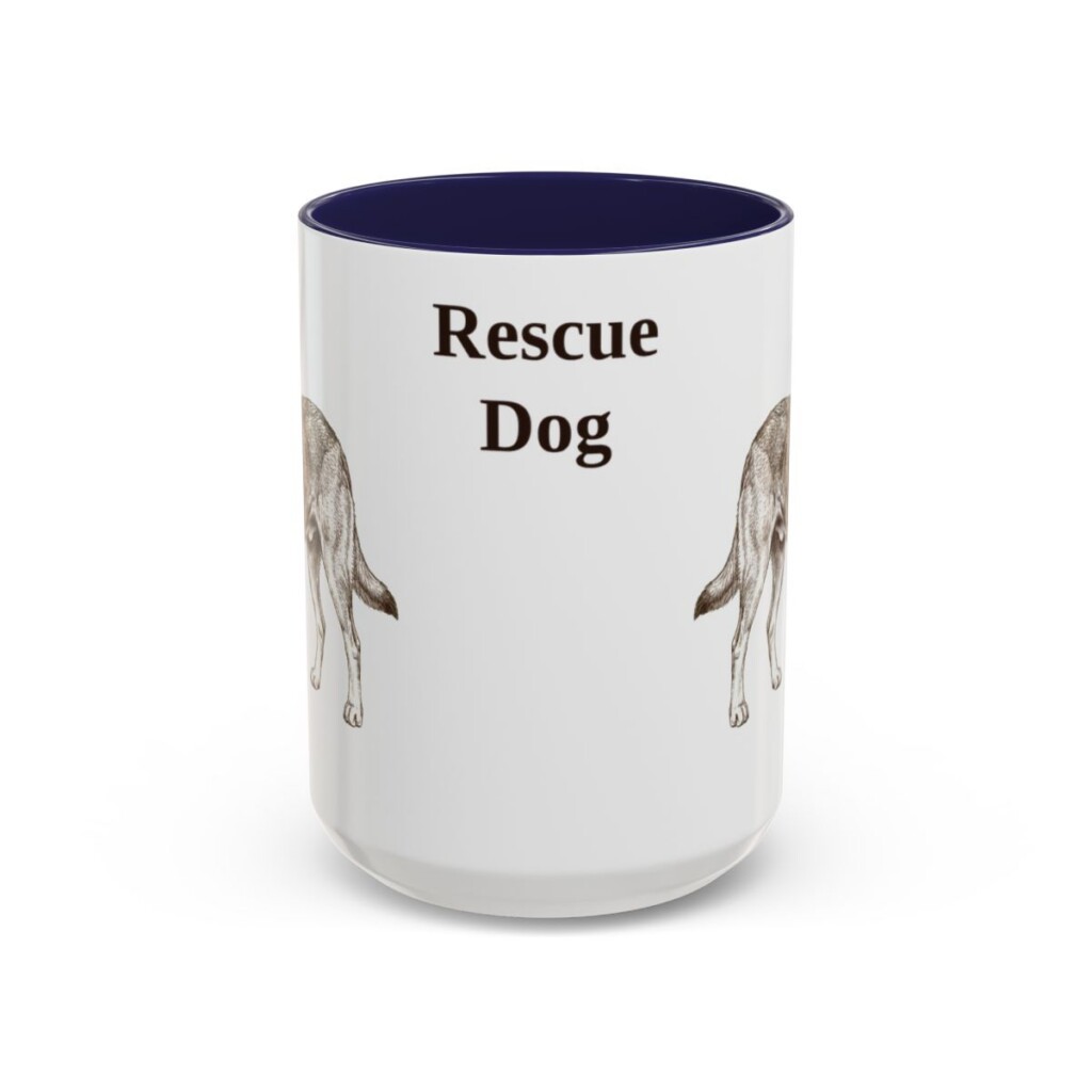 15oz-rescue-dog-mug-navy 15oz Rescue Dog Mug, Navy, front view