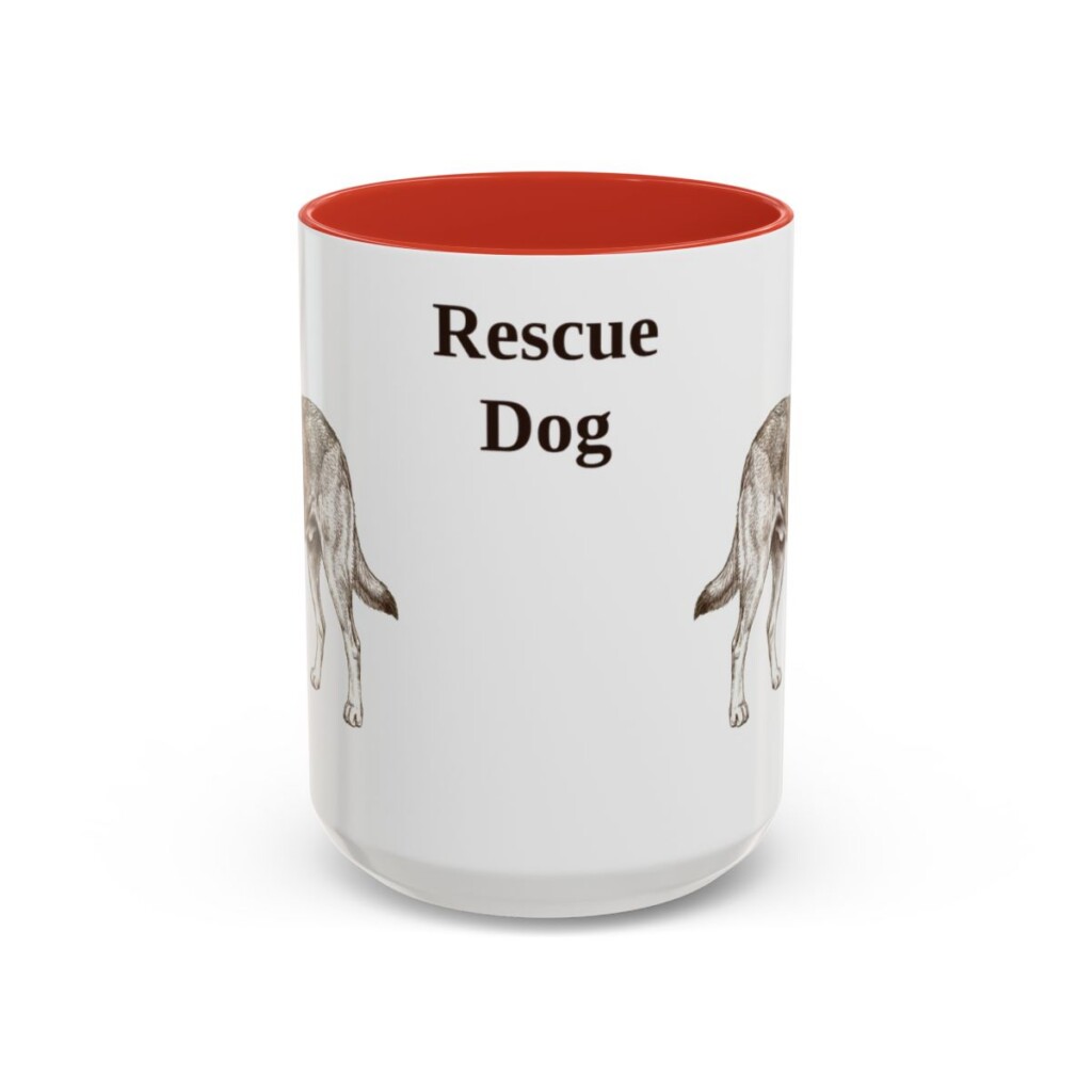 15oz-rescue-dog-mug-red 15oz Rescue Dog Mug, Red, front view