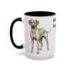 15oz Rhodesian Ridgeback Dog Dad Mug, Black, left side view
