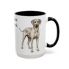 15oz Rhodesian Ridgeback Dog Dad Mug, Black, right side view