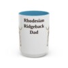 15oz Rhodesian Ridgeback Dog Dad Mug, Light Blue, front view