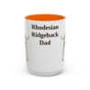 15oz Rhodesian Ridgeback Dog Dad Mug, Orange, front view