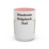 15oz Rhodesian Ridgeback Dog Dad Mug, Pink, front view