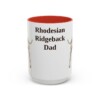 15oz Rhodesian Ridgeback Dog Dad Mug, Red, front view