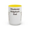 15oz Rhodesian Ridgeback Dog Dad Mug, Yellow, front view