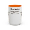 15oz Rhodesian Ridgeback Latin Mug, Orange, front view