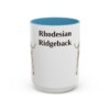 15oz Rhodesian Ridgeback Mug, Light Blue, front view