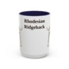 15oz Rhodesian Ridgeback Mug, Navy, front view