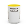 15oz Rhodesian Ridgeback Mug, Yellow, front view