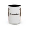 15oz Rottweiler Mug, Black, front view