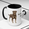 15oz Rottweiler Dog Dad Mug, Black, lifestyle photo