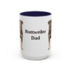 15oz Rottweiler Dog Dad Mug, Navy, front view