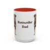 15oz Rottweiler Dog Dad Mug, Red, front view