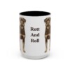 15oz Funny Rottweiler Mug, Black, front view