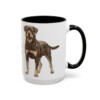 15oz Funny Rottweiler Mug, Black, right side view