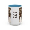 15oz Funny Rottweiler Mug, Light Blue, front view