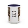 15oz Funny Rottweiler Mug, Navy, front view