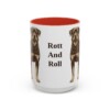 15oz Funny Rottweiler Mug, Red, front view