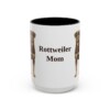 15oz-rottweiler-mug-mom-black-front 15oz Rottweiler Dog Mom Mug, Black, front view