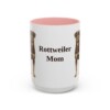 15oz-rottweiler-mug-mom-pink 15oz Rottweiler Dog Mom Mug, Pink, front view