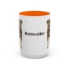15oz Rottweiler Mug, Orange, front view