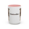 15oz Rottweiler Mug, Pink, front view