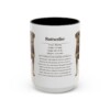15oz Rottweiler Mug, Black, front view