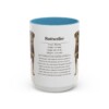 15oz Rottweiler Mug, Light Blue, front view