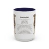 15oz Rottweiler Mug, Navy, front view