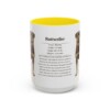 15oz Rottweiler Mug, Yellow, front view