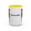 15oz Rottweiler Mug, Yellow, front view