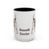 15oz Russell Terrier Mug, Black, front view