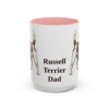 15oz-russell-terrier-mug-dad-pink 15oz Russell Terrier Dog Dad Mug, Pink, front view
