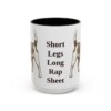 15oz Funny Russell Terrier Mug, Black, front view