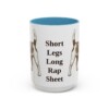 15oz Funny Russell Terrier Mug, Light Blue, front view