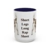 15oz Funny Russell Terrier Mug, Navy, front view
