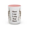 15oz Funny Russell Terrier Mug, Pink, front view