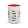 15oz Funny Russell Terrier Mug, Red, front view