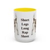 15oz Funny Russell Terrier Mug, Yellow, front view
