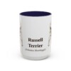 15oz Russell Terrier Latin Mug, Navy, front view
