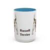 15oz Russell Terrier Mug, Light Blue, front view