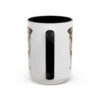 15oz Russell Terrier Dog Mom Mug, Black, back view