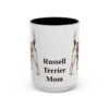 15oz Russell Terrier Dog Mom Mug, Black, front view