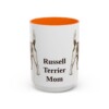 15oz Russell Terrier Dog Mom Mug, Orange, front view
